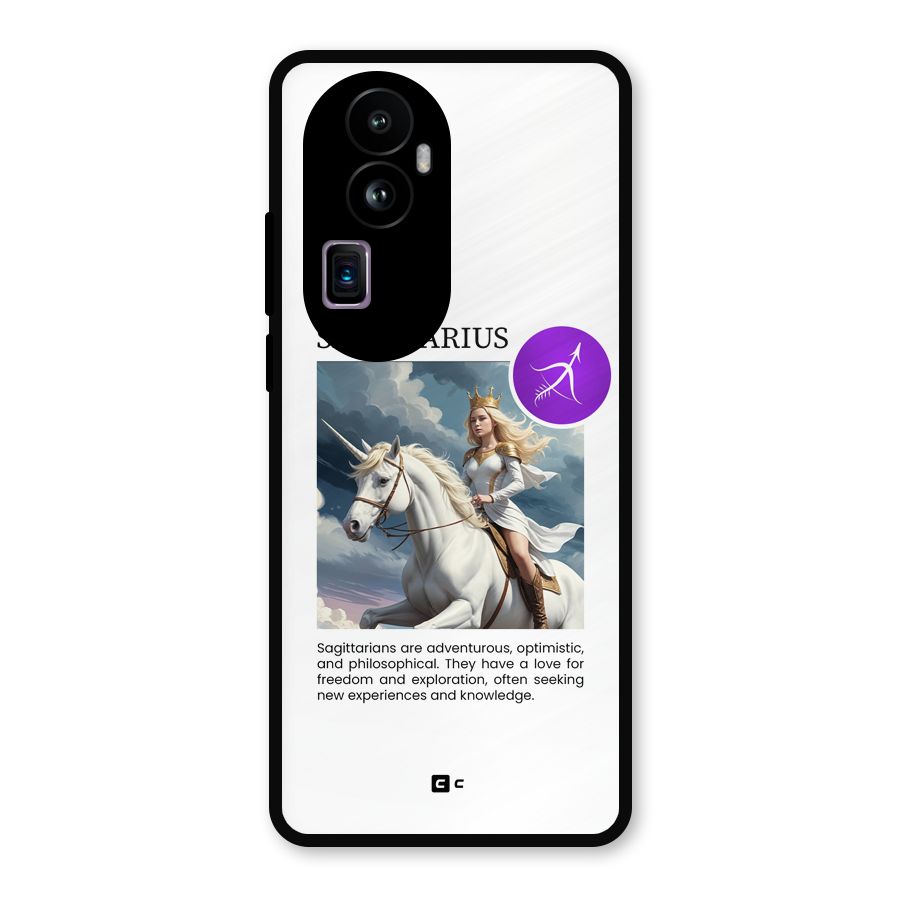 Sparkling Sagittarius Metal Back Case for Oppo Reno10 Pro Plus
