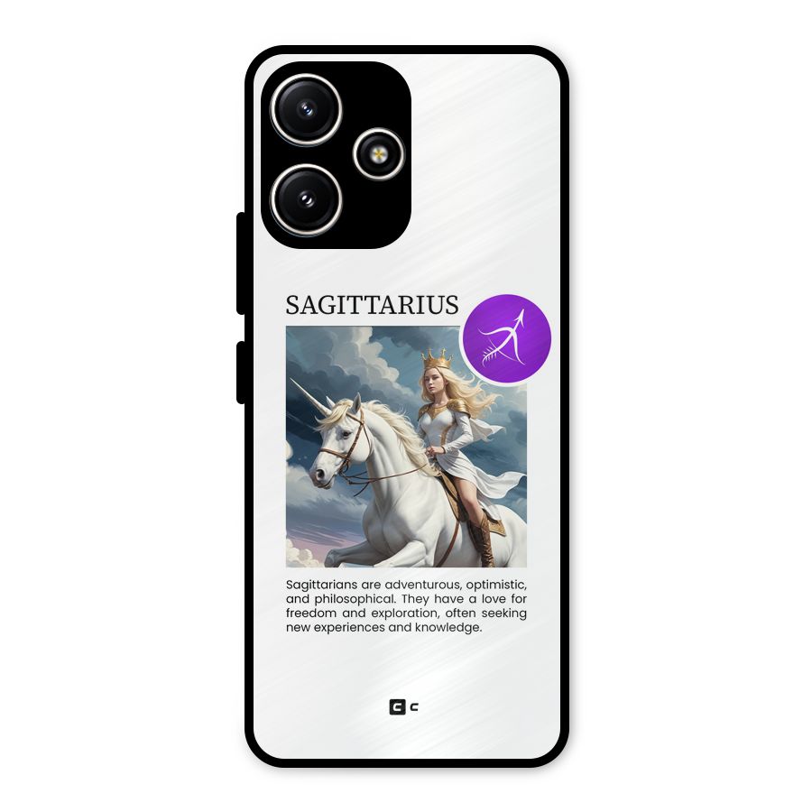 Sparkling Sagittarius Metal Back Case for Poco M6 Pro