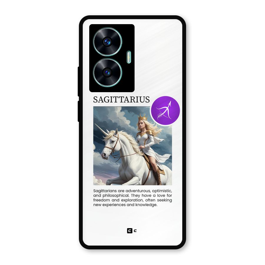 Sparkling Sagittarius Metal Back Case for Realme Narzo N55