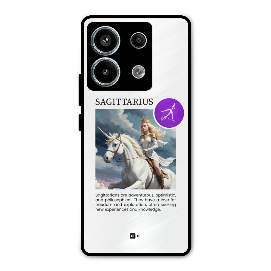 Sparkling Sagittarius Metal Back Case for Redmi Note 13 Pro 5G