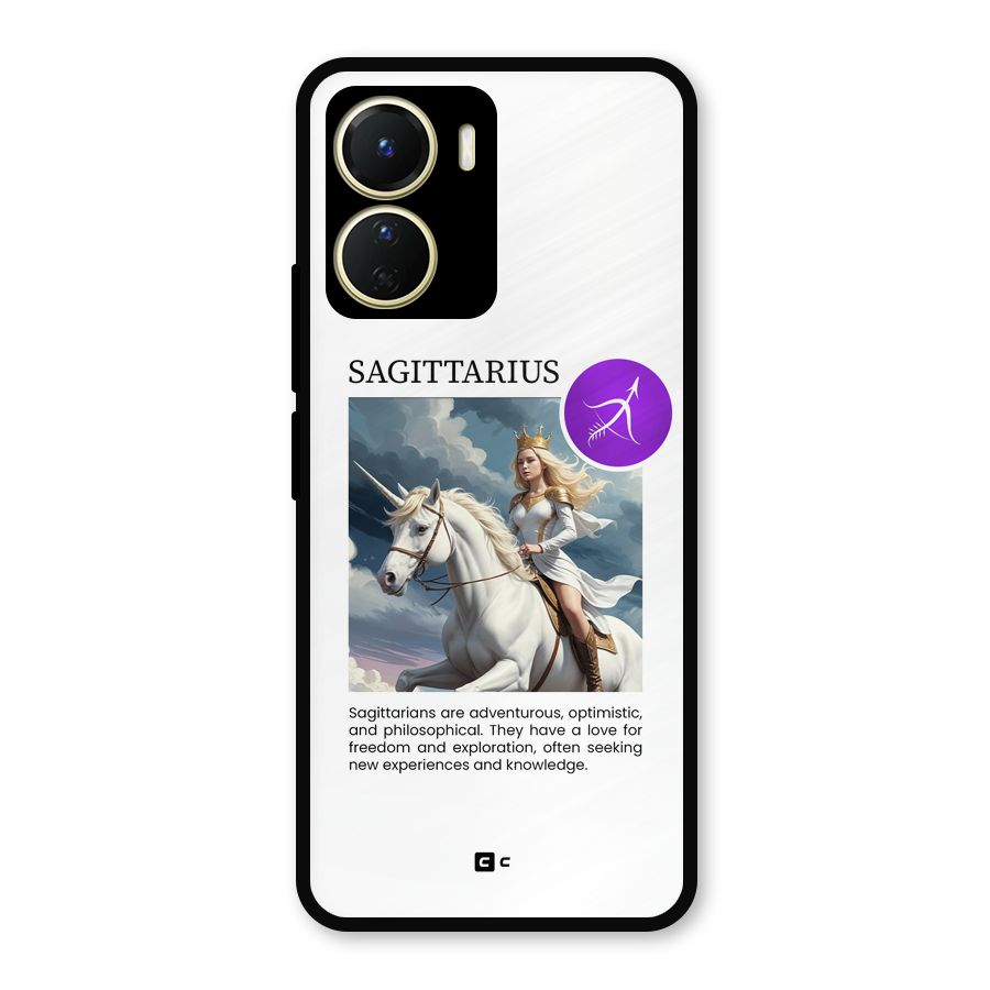 Sparkling Sagittarius Metal Back Case for Vivo T2x