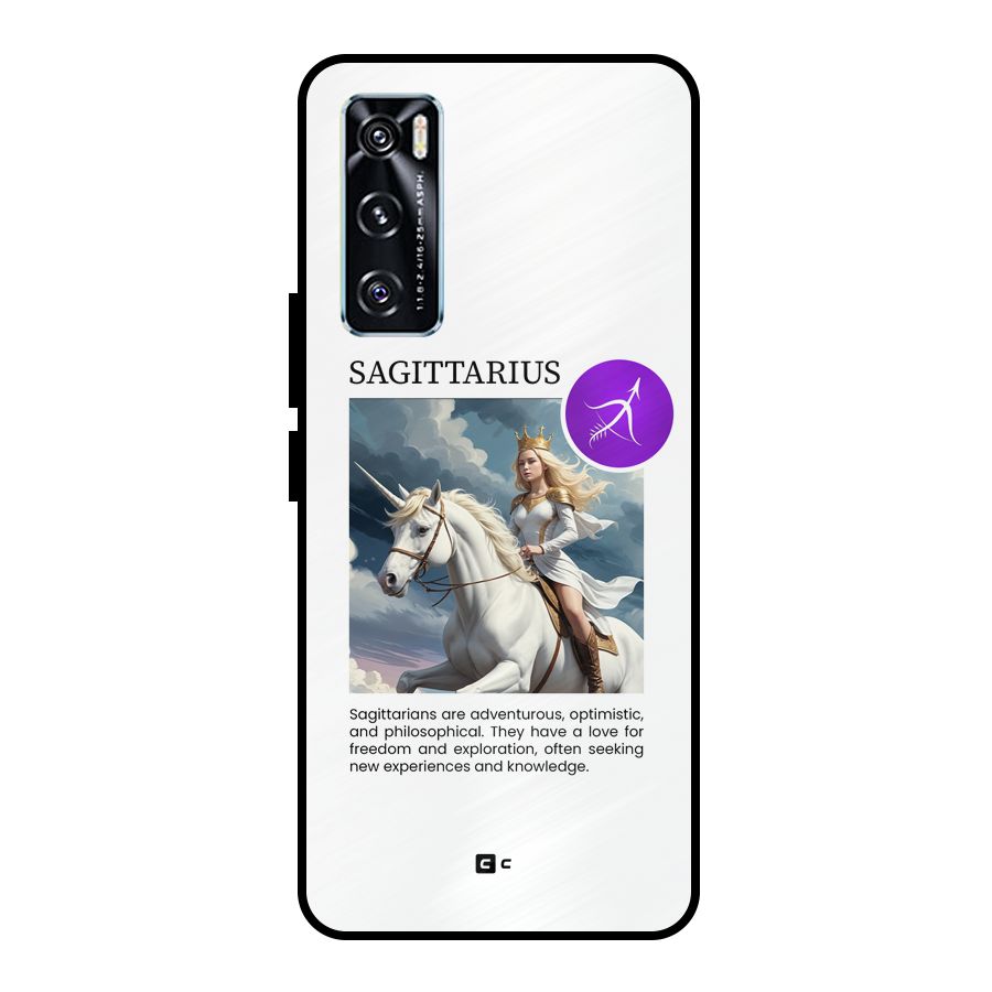 Sparkling Sagittarius Metal Back Case for Vivo V20 SE