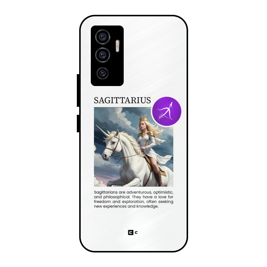 Sparkling Sagittarius Metal Back Case for Vivo V23e