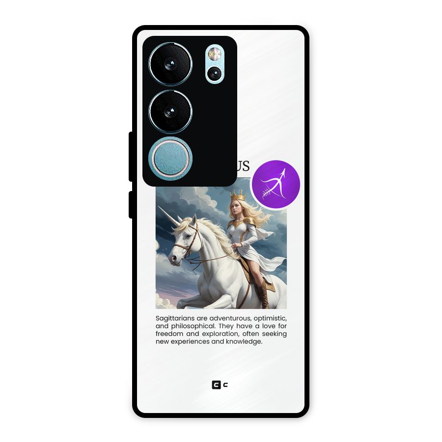 Sparkling Sagittarius Metal Back Case for Vivo V29