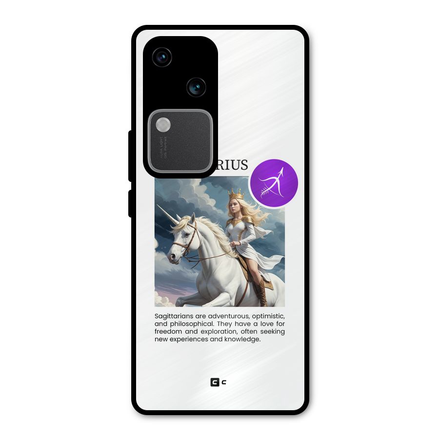Sparkling Sagittarius Metal Back Case for Vivo V30 Pro