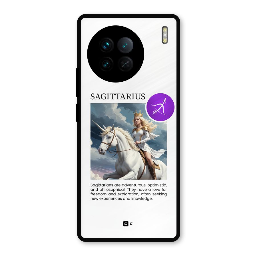 Sparkling Sagittarius Metal Back Case for Vivo X90