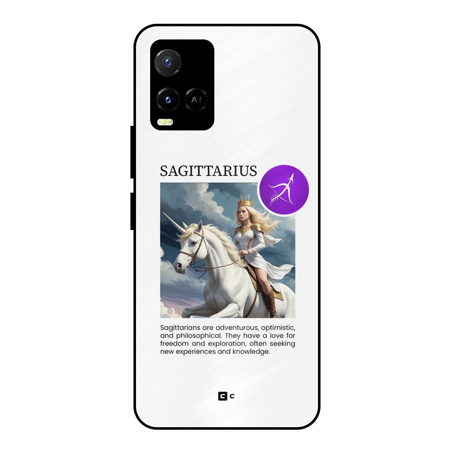 Sparkling Sagittarius Metal Back Case for Vivo Y33s