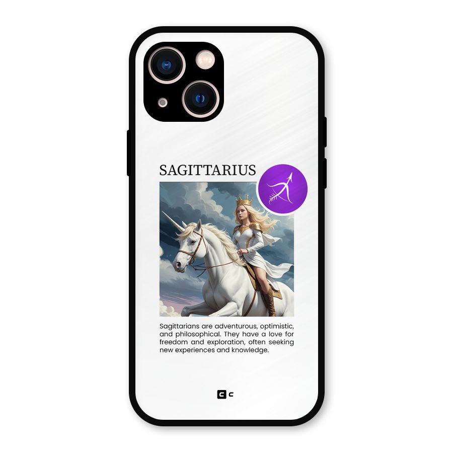 Sparkling Sagittarius Metal Back Case for iPhone 13