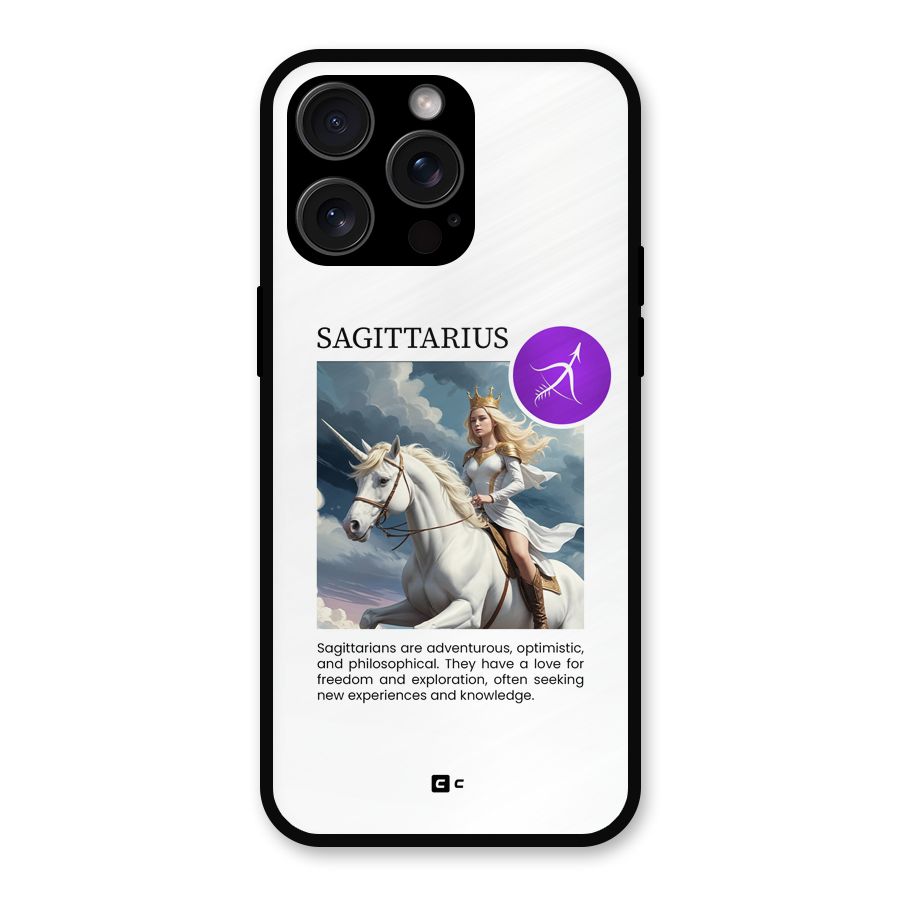 Sparkling Sagittarius Metal Back Case for iPhone 15 Pro Max