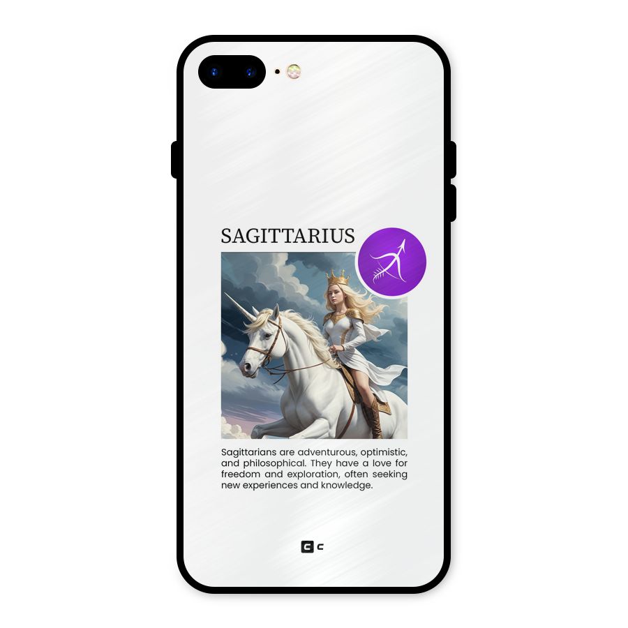 Sparkling Sagittarius Metal Back Case for iPhone 8 Plus