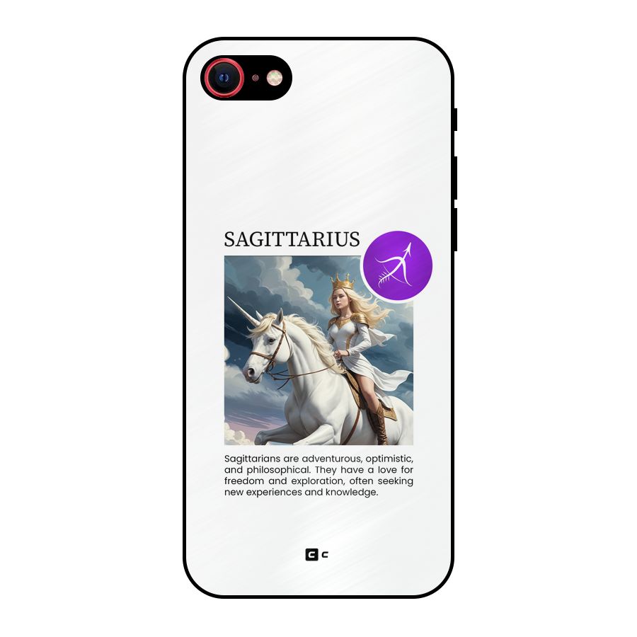Sparkling Sagittarius Metal Back Case for iPhone SE 2022