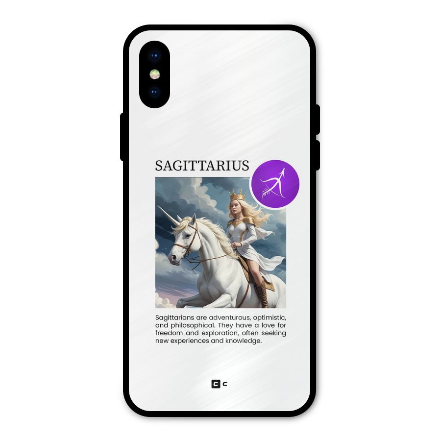 Sparkling Sagittarius Metal Back Case for iPhone X