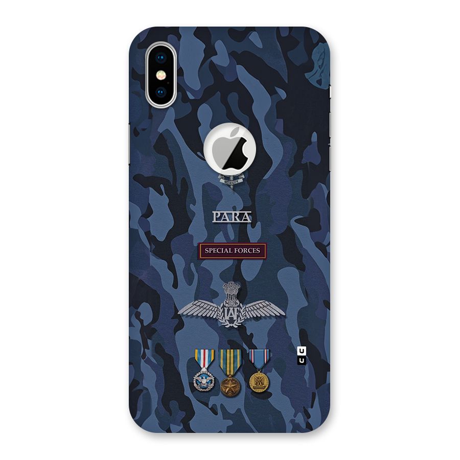 Special Forces Badge Back Case for iPhone XS Logo Cut