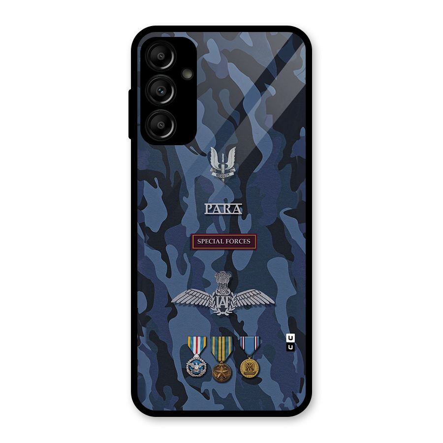 Special Forces Badge Glass Back Case for Galaxy A14 5G