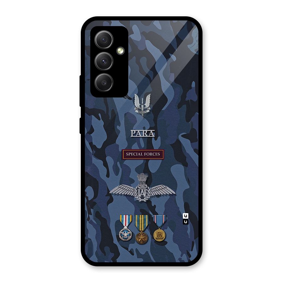 Special Forces Badge Glass Back Case for Galaxy A34