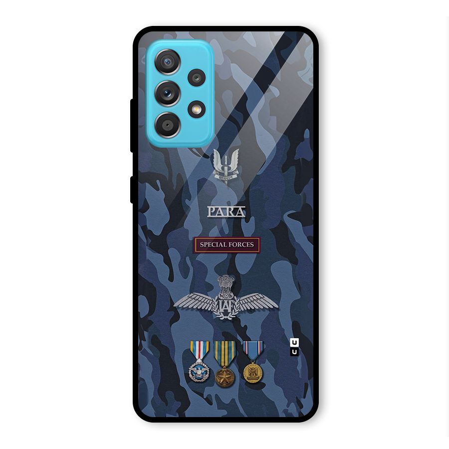Special Forces Badge Glass Back Case for Galaxy A52