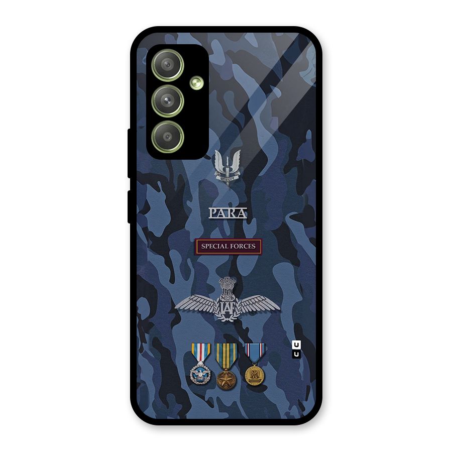 Special Forces Badge Glass Back Case for Galaxy A54