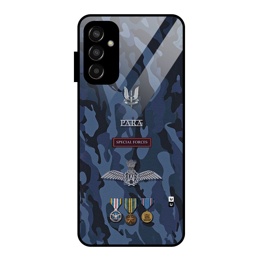 Special Forces Badge Glass Back Case for Galaxy F13
