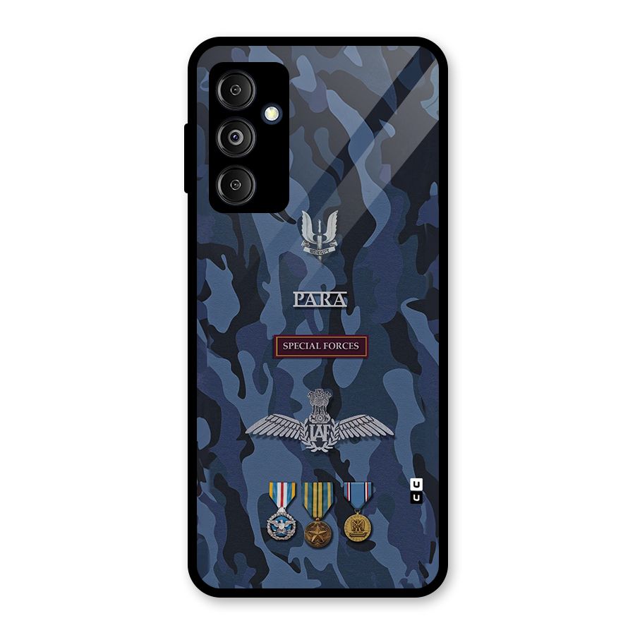Special Forces Badge Glass Back Case for Galaxy M14 5G