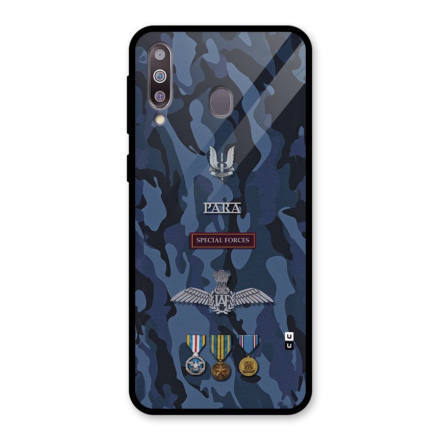 Special Forces Badge Glass Back Case for Galaxy M30