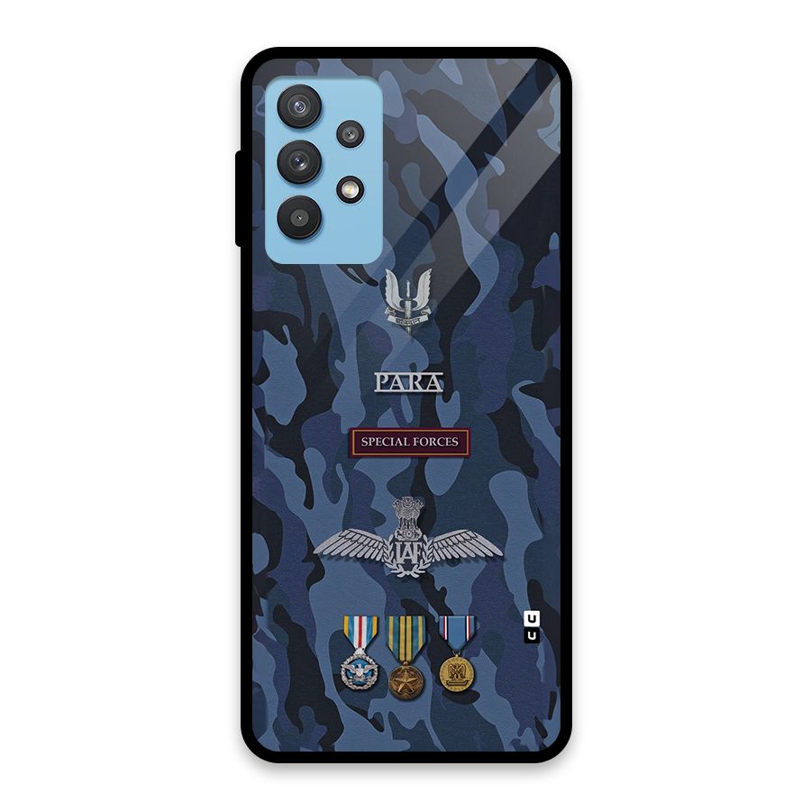 Special Forces Badge Glass Back Case for Galaxy M32 5G