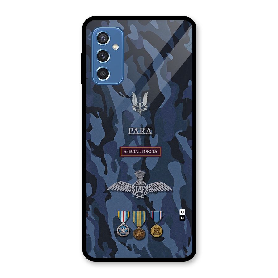 Special Forces Badge Glass Back Case for Galaxy M52 5G