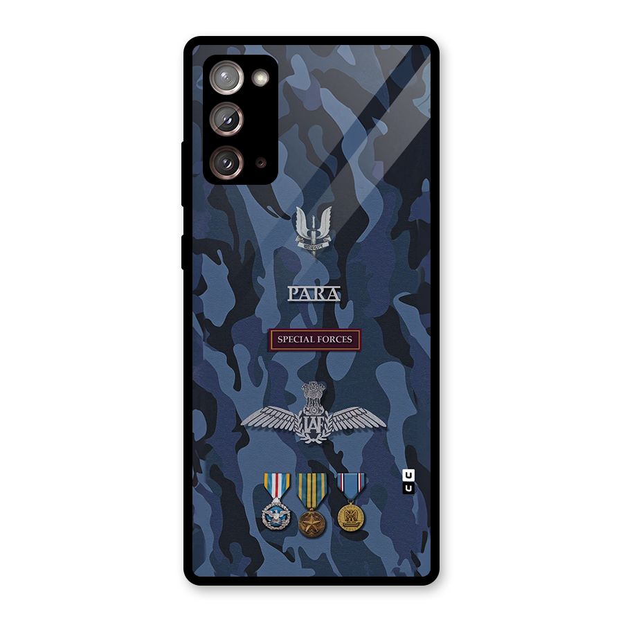 Special Forces Badge Glass Back Case for Galaxy Note 20