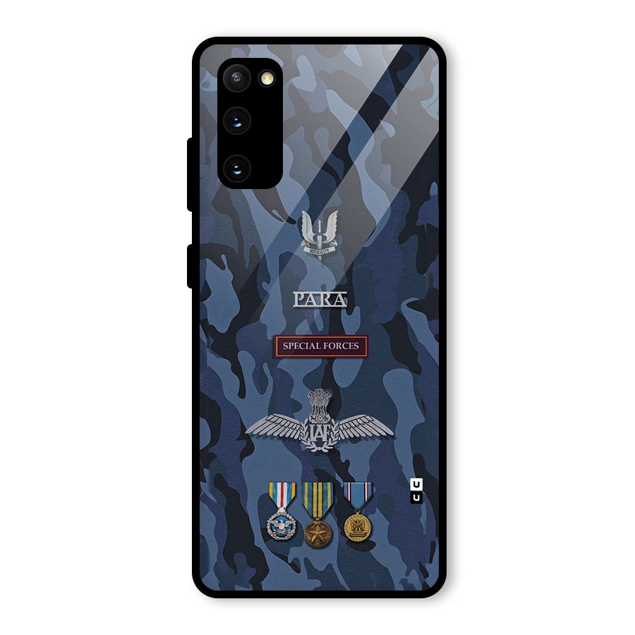 Special Forces Badge Glass Back Case for Galaxy S20 FE