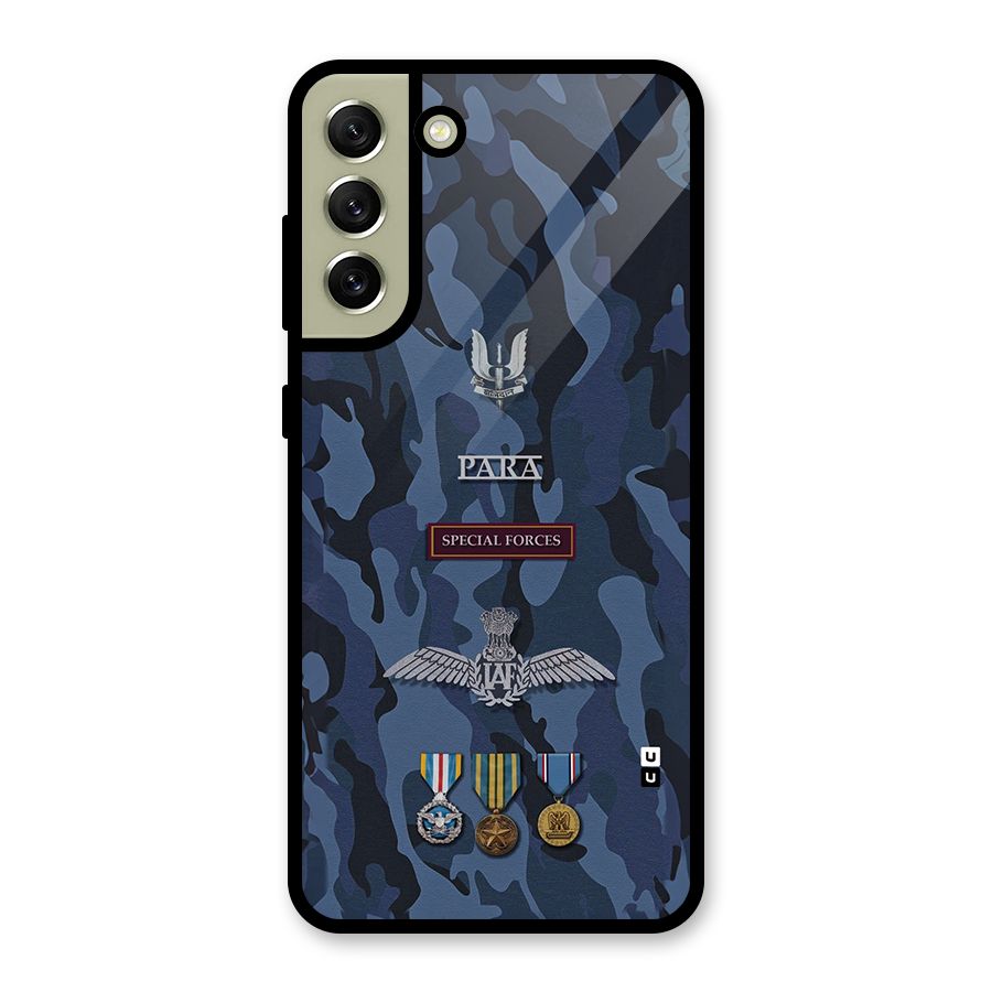 Special Forces Badge Glass Back Case for Galaxy S21 FE 5G