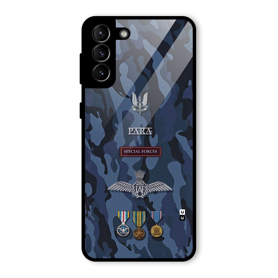 Special Forces Badge Glass Back Case for Galaxy S21 Plus