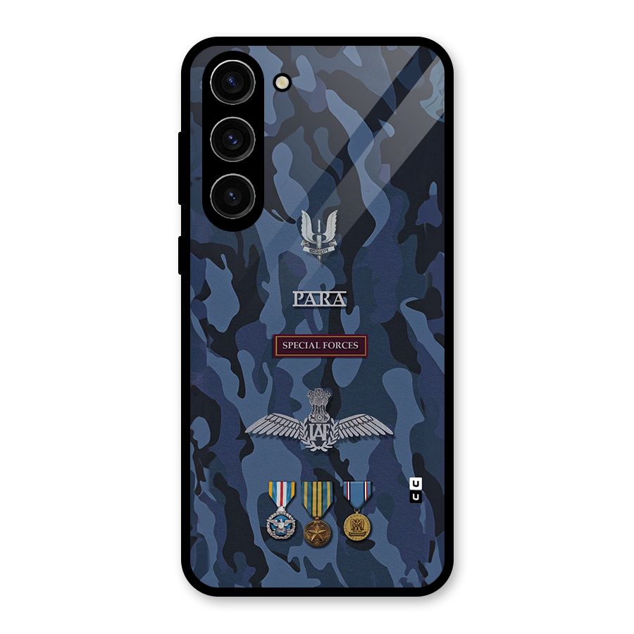 Special Forces Badge Glass Back Case for Galaxy S23 Plus