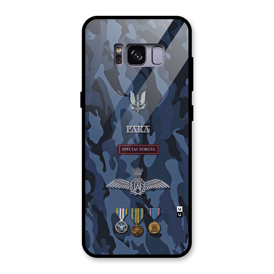 Special Forces Badge Glass Back Case for Galaxy S8