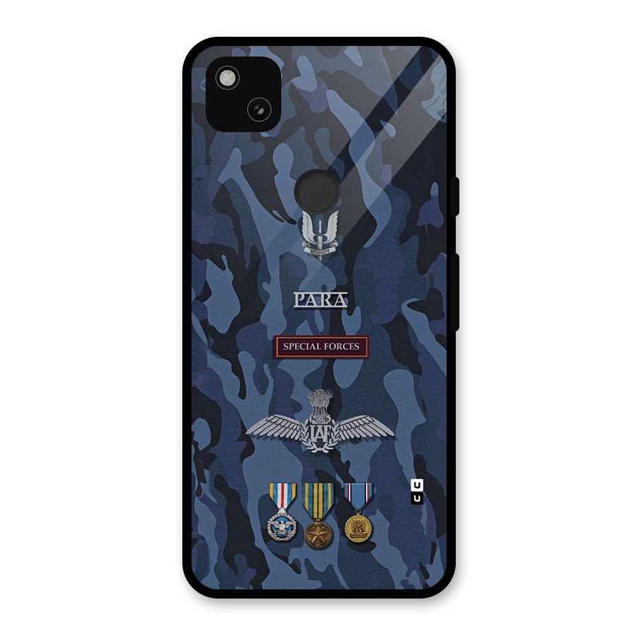 Special Forces Badge Glass Back Case for Google Pixel 4a