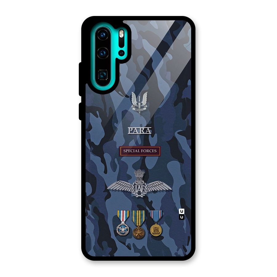 Special Forces Badge Glass Back Case for Huawei P30 Pro
