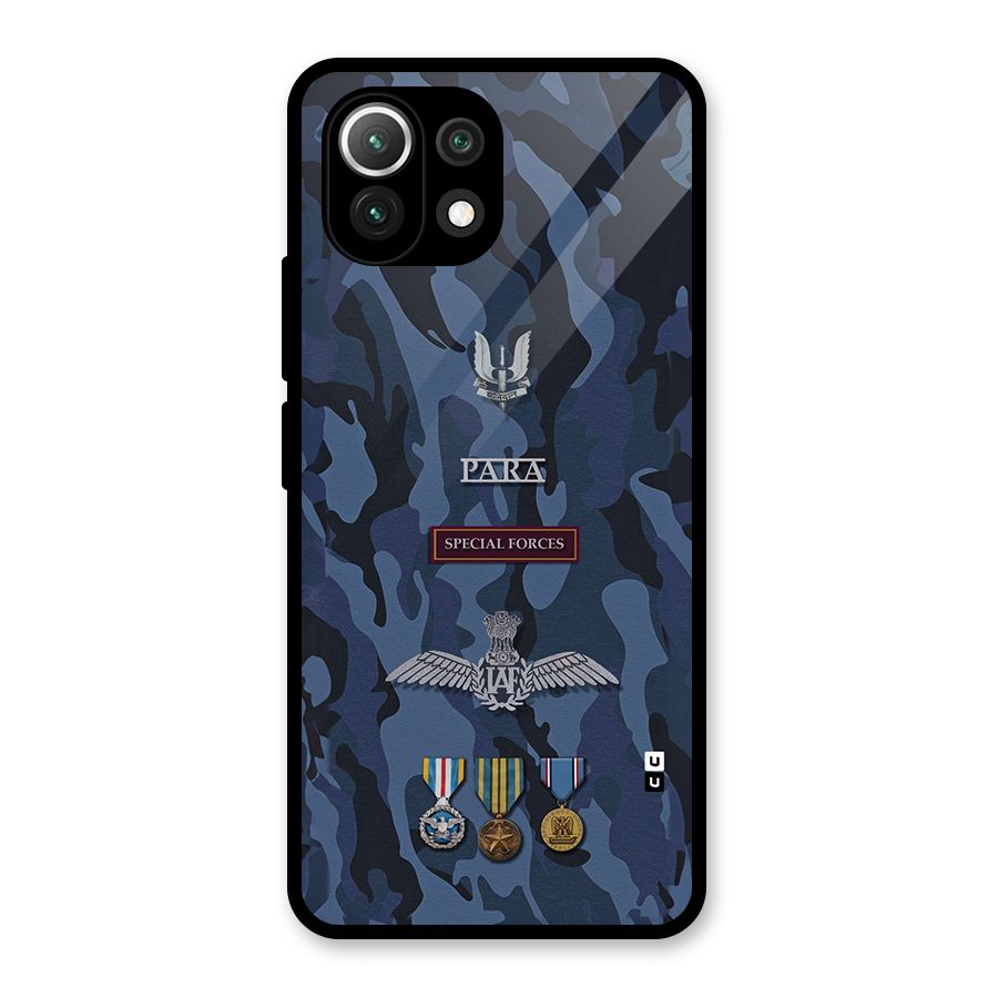 Special Forces Badge Glass Back Case for Mi 11 Lite