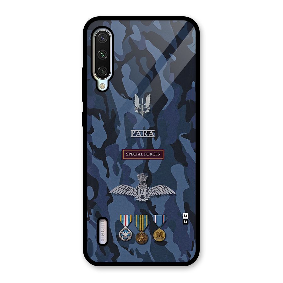 Special Forces Badge Glass Back Case for Mi A3