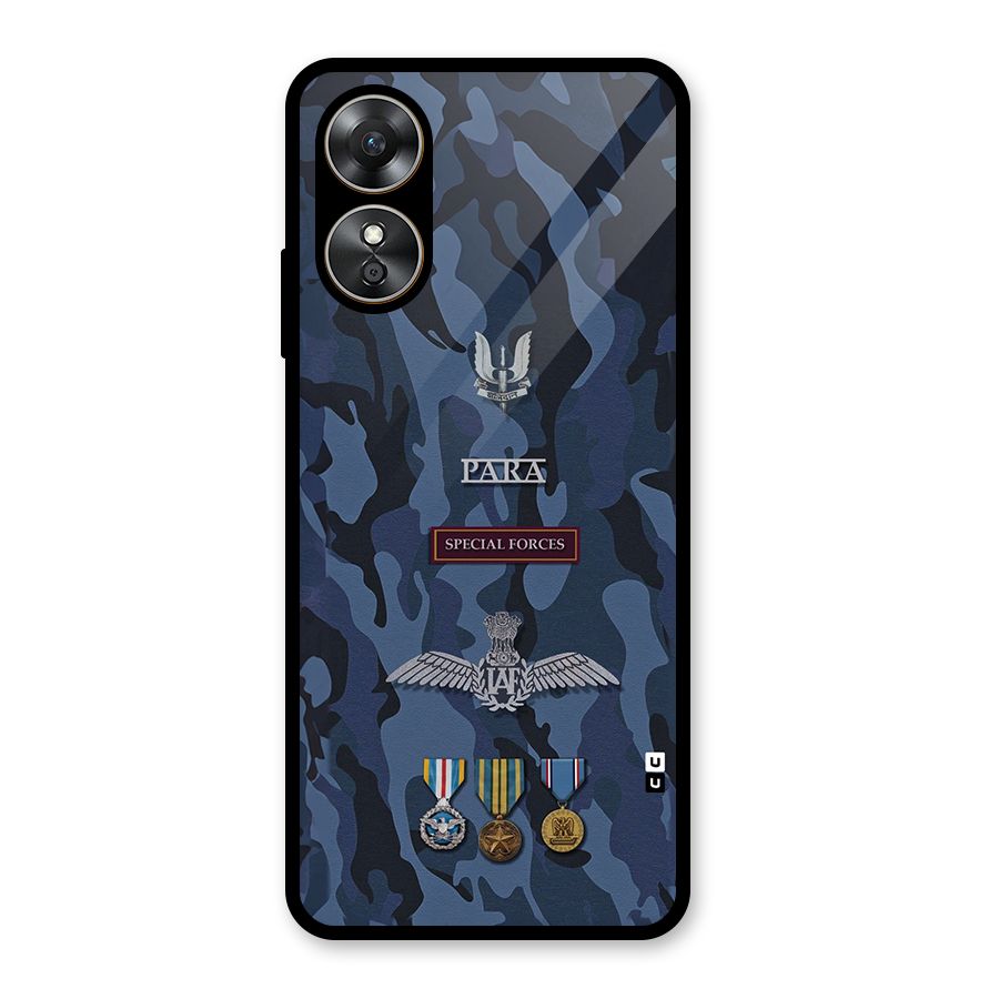 Special Forces Badge Glass Back Case for Oppo A17