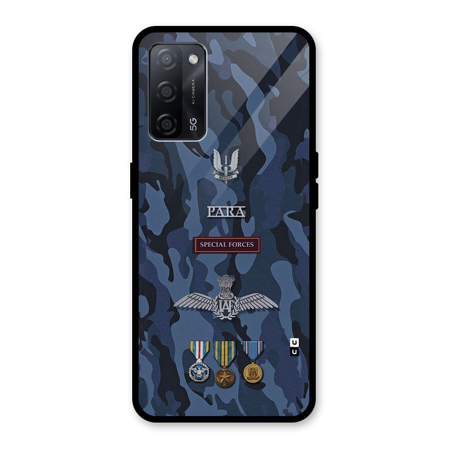 Special Forces Badge Glass Back Case for Oppo A53s 5G