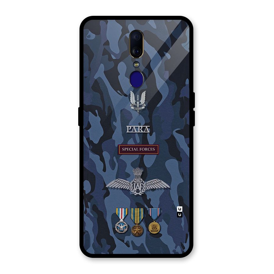 Special Forces Badge Glass Back Case for Oppo F11