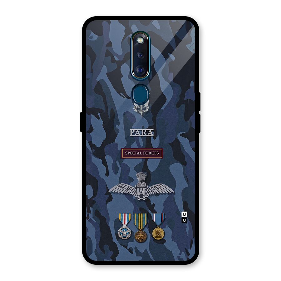 Special Forces Badge Glass Back Case for Oppo F11 Pro