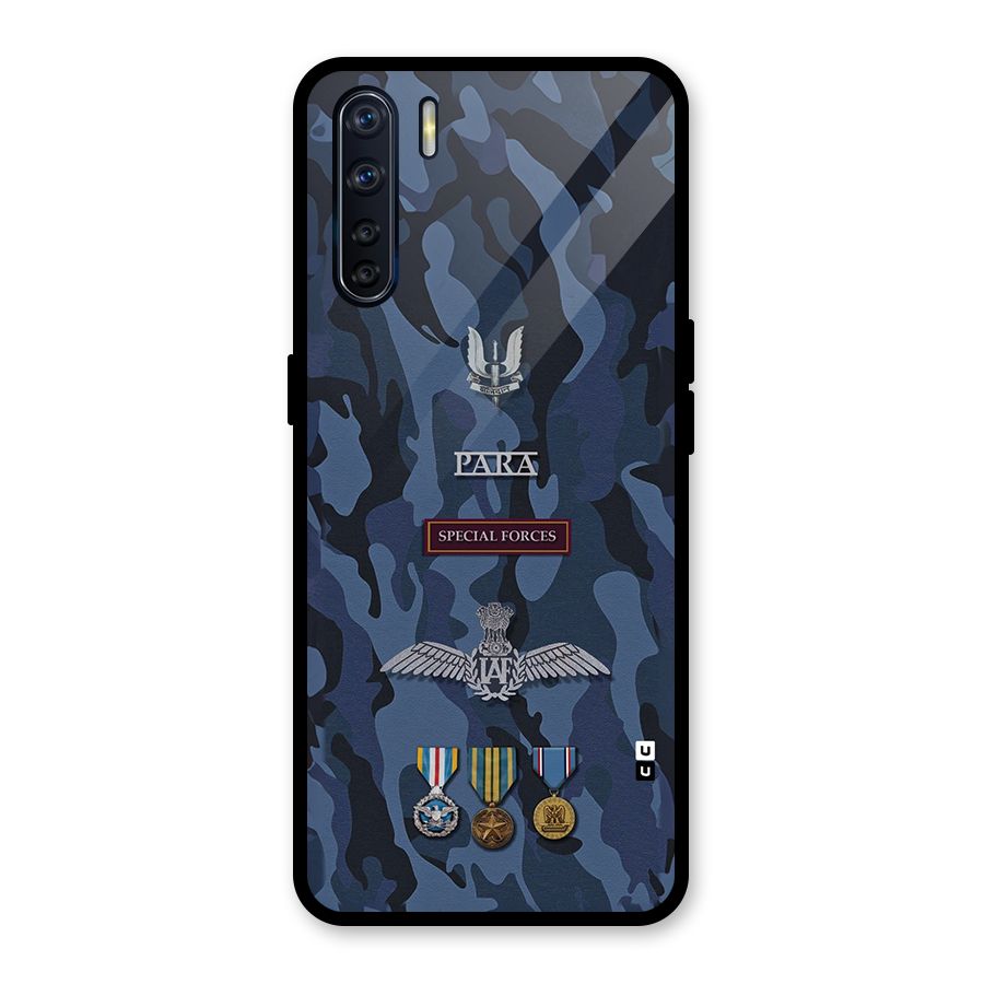 Special Forces Badge Glass Back Case for Oppo F15