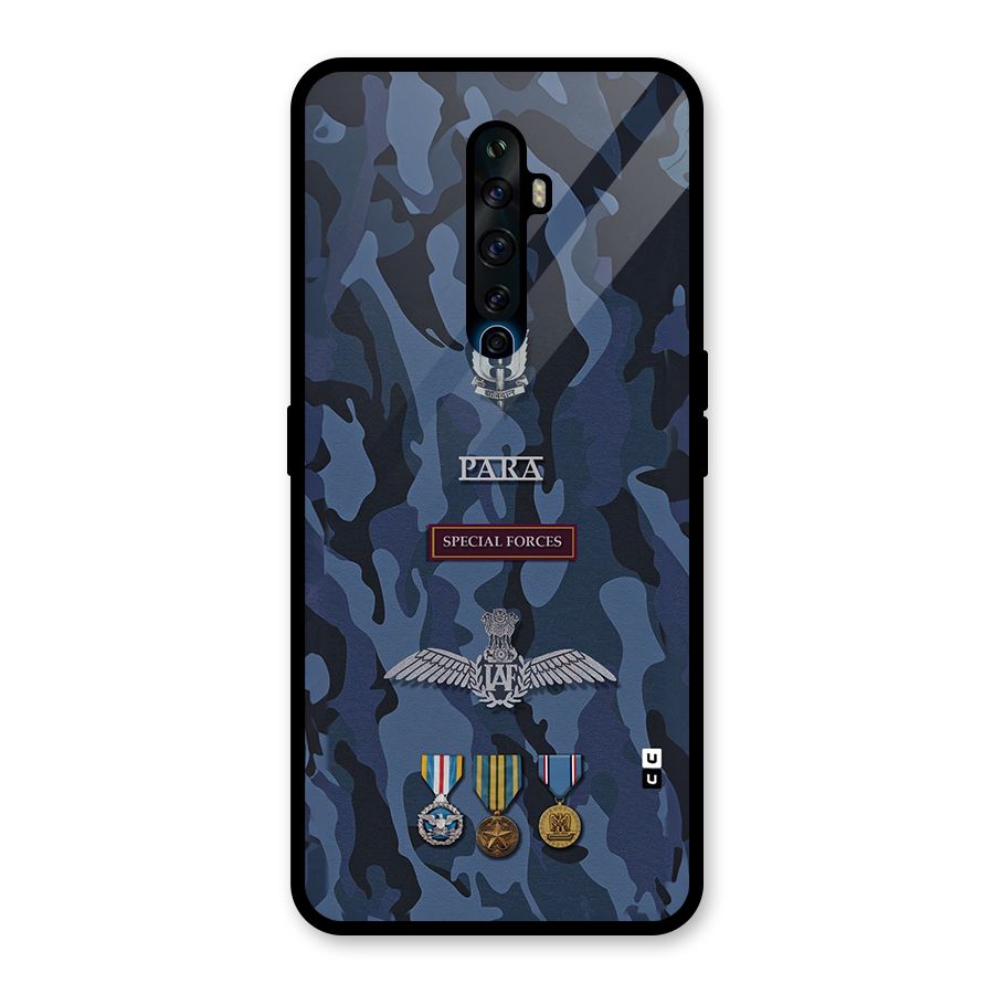 Special Forces Badge Glass Back Case for Oppo Reno2 F