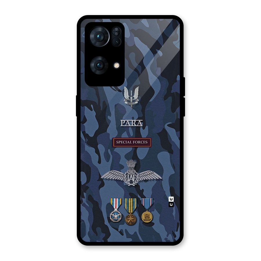 Special Forces Badge Glass Back Case for Oppo Reno7 Pro 5G
