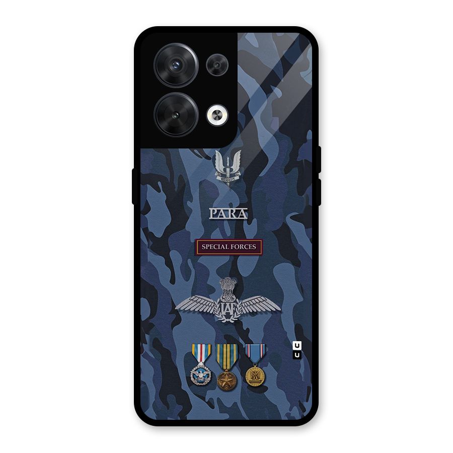 Special Forces Badge Glass Back Case for Oppo Reno8 5G