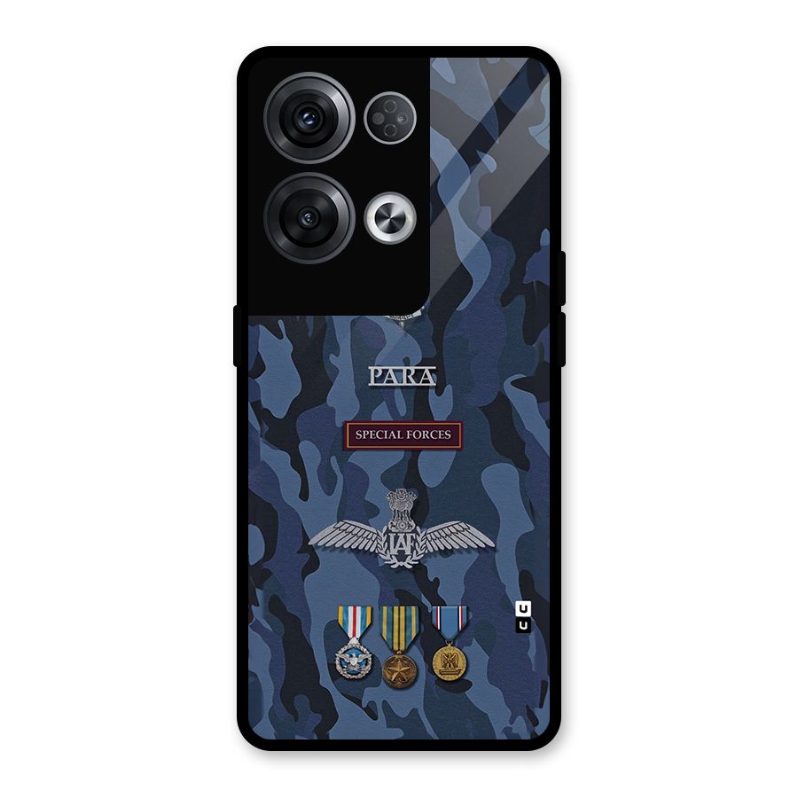 Special Forces Badge Glass Back Case for Oppo Reno8 Pro 5G
