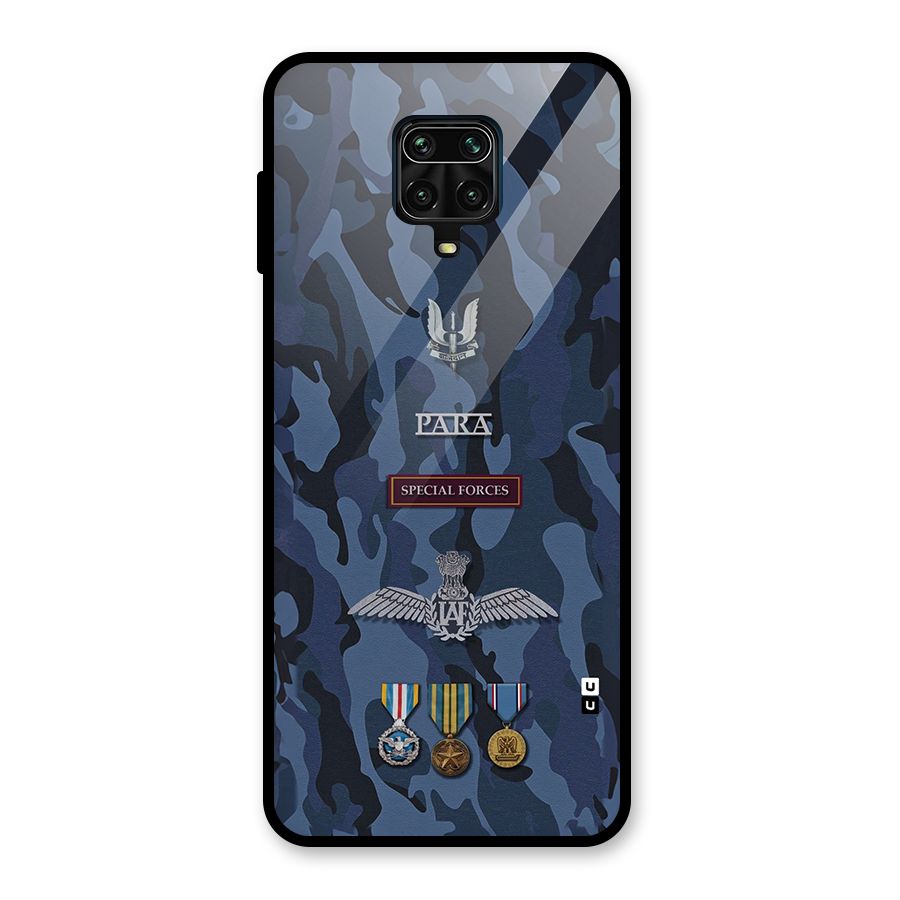 Special Forces Badge Glass Back Case for Poco M2 Pro
