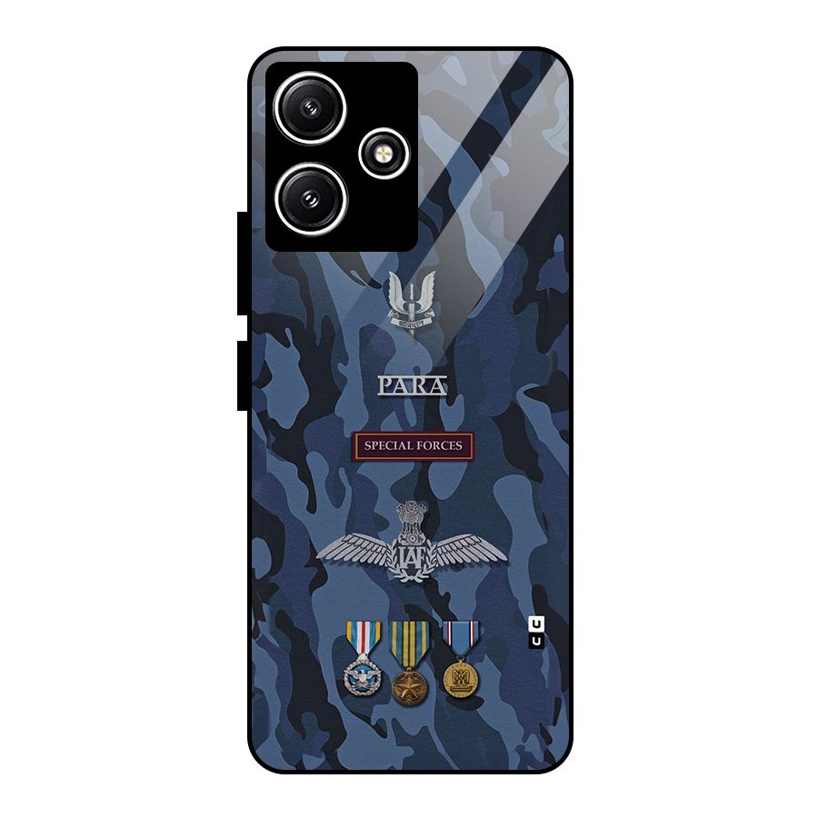 Special Forces Badge Glass Back Case for Poco M6 Pro