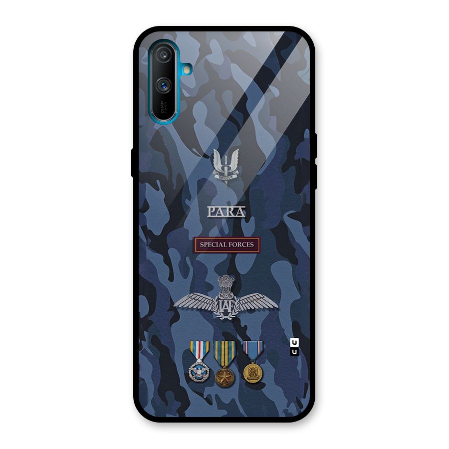 Special Forces Badge Glass Back Case for Realme C3