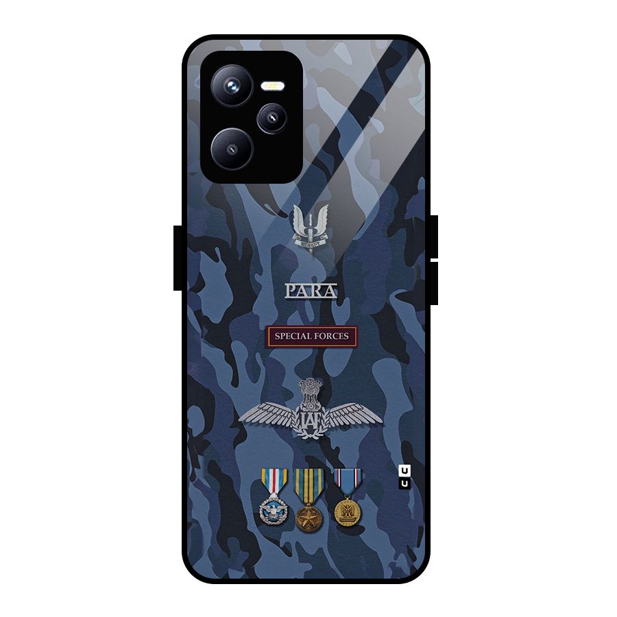 Special Forces Badge Glass Back Case for Realme C35