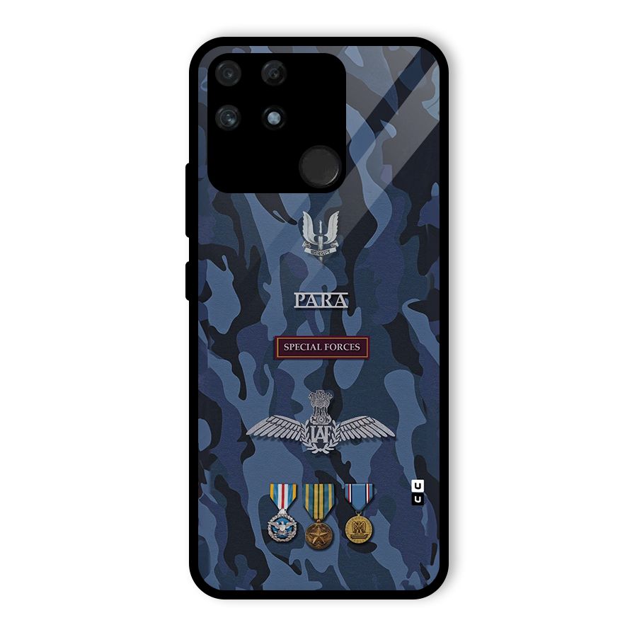 Special Forces Badge Glass Back Case for Realme Narzo 50A